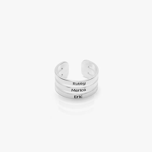 Stackable Name Ring- 925 Silver Patronizable names