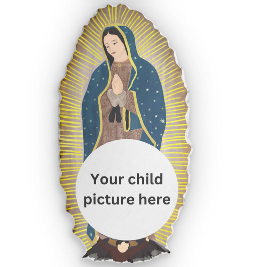 Christian Guardian Pillow Our Lady of Guadalupe 3D image Custom Shaped Pillow