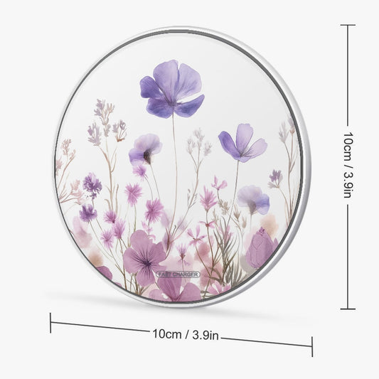 Lavender Flowers Wireless Fast Charger | Stylish Tech